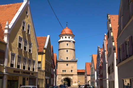 Nordlingen, Germany: Nordlingen, Famous Medieval Town in Franconia, Bavaria, Germanyのeditorial素材
