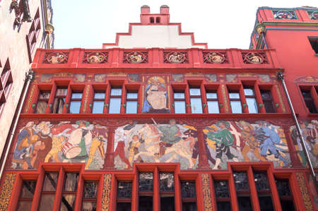 Rathaus, the Town Hall of Basel - Switzerlandのeditorial素材