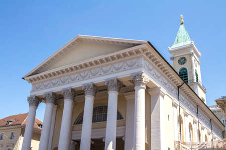 Karlsruhe, Germany : Evangelica church in Karlsruhe. Karlsruhe, Baden-Wurttemberg, Germany.のeditorial素材