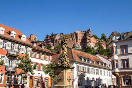 Heidelberg, Germany - July 4, 2019: The castle (castle ruin) in Heidelberg, Baden Wuerttemberg, Germanyのeditorial素材