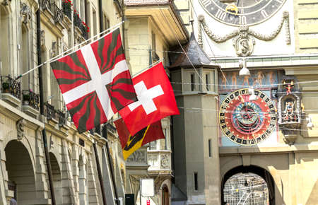 Bern city, unesco world heritage site, It is a popular shopping street and medieval city centre of Bern, Switzerlandのeditorial素材