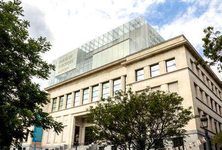 Brussels, BELGIUM : House of European History building in Brussels onのeditorial素材