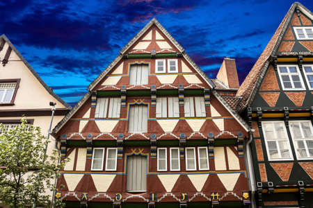 Historic half timbered houses in Celle, Germanyのeditorial素材