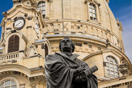Dresden, Saxony / Germany : the Martin Luther monument in Dresden (Germany)のeditorial素材