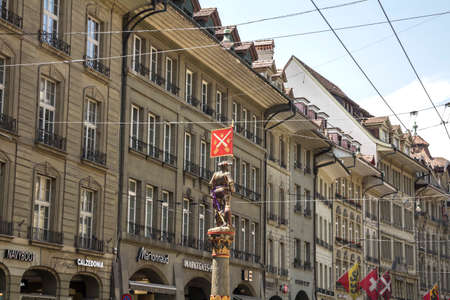 Bern city, unesco world heritage site, It is a popular shopping street and medieval city centre of Bern, Switzerlandのeditorial素材