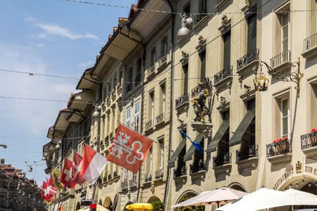 BERN, SWITZERLAND -  view of old town of Bern city, unesco world heritage site, It is a popular...