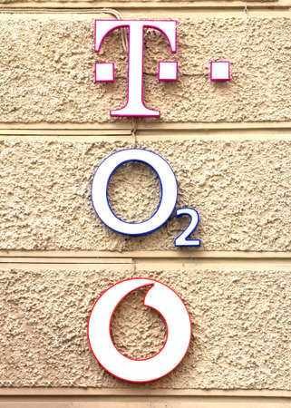 Ingolstadt, Germany : German Mobile Phone Companies, GSM carriers logoのeditorial素材