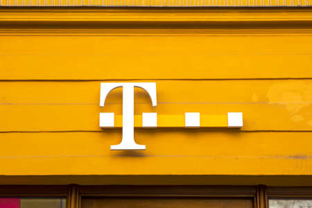 Ingolstadt, GERMANY: Emblem T-Mobile. T-Mobile International AG is a holding company for Deutsche...
