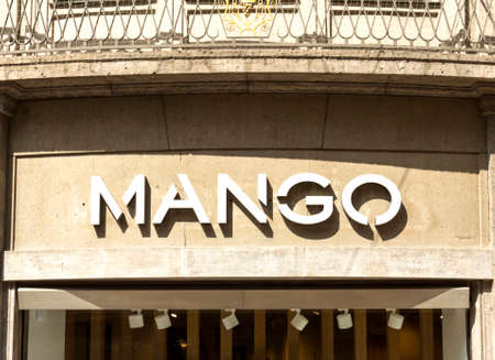 Munich, Germany : Mango shop. MANGO, is a clothing design and manufacturing company, founded in Barcelona, Spain.のeditorial素材