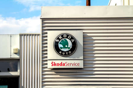 Weissenburg, Germany : Skoda automobile dealership in the city of Weissenburg, Bavaria Germany