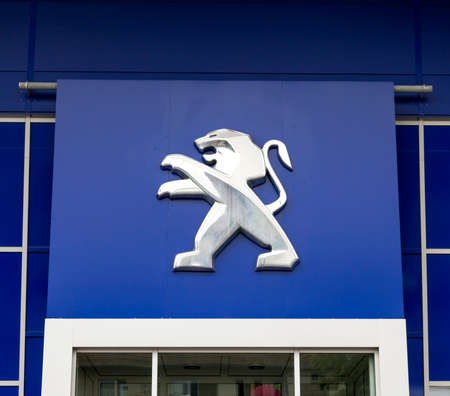 Nurnberg, Germany: Peugeot car dealer, Peugeot is a French car manufacturer.のeditorial素材
