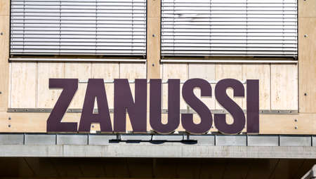 Nuremberg, Germany : Zanussi store sign. Zanussi is an Italian producer of home appliances that in 1984 was bought by Electrolux. Zanussi has been exporting products since 1946.のeditorial素材