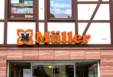 Herzogenaurach, Germany : entrance to the Muller store. Muller Ltd. & Co. KG is a chain of retail stores, headquartered in Ulm, Germany.のeditorial素材