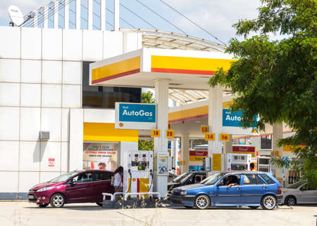 Ankara : Shell Oil - AutoGas Station. Shell Oil Company is United States-based subsidiary of Royal Dutch Shell, a multinational oil company.のeditorial素材