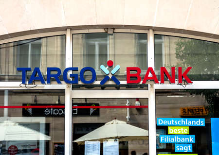 Furth, GERMANY : Logo of the Targo bank branch. Targobank (formerly Citibank, Germany) is the German retail banking arm of Credit Mutuel.のeditorial素材