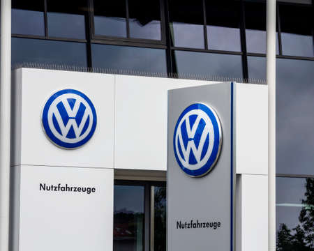 Weissenburg, Germany : Volkswagen automobile dealership in the city of Weissenburg, Bavaria, Germanyのeditorial素材