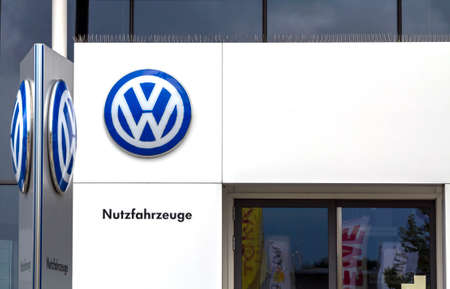 Weissenburg, Germany : Volkswagen automobile dealership in the city of Weissenburg, Bavaria, Germanyのeditorial素材