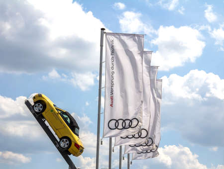Furth, Germany : Audi's auto dealerships, Audi is a German automobile manufacturer that designs, engineers, produces, markets and distributes luxury automobilesのeditorial素材