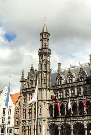 Bruges, Belgium : City Hall of Bruges, Belgiumのeditorial素材
