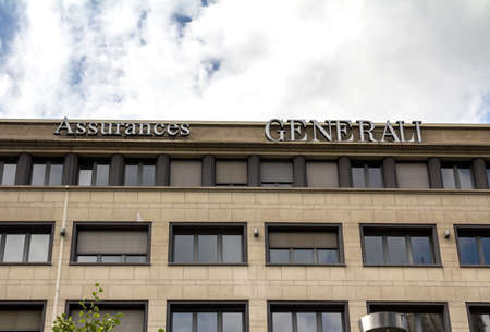 Brussels, BELGIUM - July 7, 2019: The offices of the Italian insurance company Generali, in Brusselsのeditorial素材