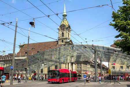 BERN, SWITZERLAND -  view of old town of Bern city, unesco world heritage site, It is a popular...