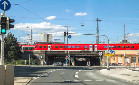 Nurnberg, Germany, July 20,2019: View of Main Railway Station of Nuremberg. It is the second-largest city in Bavaria, and the largest in Franconia.のeditorial素材