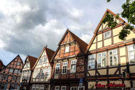 Celle, Germany: Historic half timbered houses in Celle, Germanyのeditorial素材