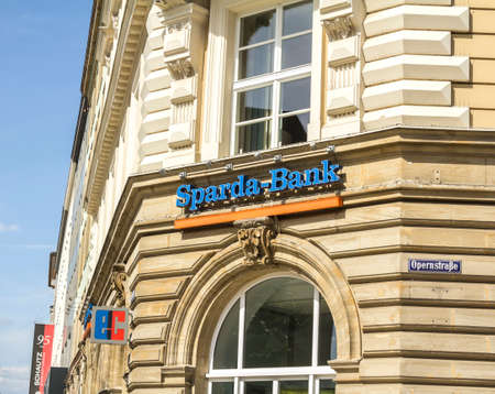 Bayreuth, Germany , Sparda-Bank - the 12th largest bank in Germany with a branch office in Austria.のeditorial素材