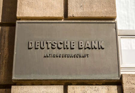 Karlsruhe, Germany : DEUTSCHE Bank in Karlsruhe Germany.Deutsche Bank AG is a German global banking and financial services company with its headquarters in Frankfurtのeditorial素材