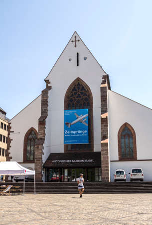 Basel, SWITZERLAND : Historical Museum of Basel - BarfÃ¼sserkirche , this place has been opened in 1894 and built in a Church building.のeditorial素材