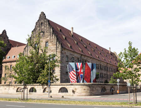 NURNBERG,GERMANY: The courthouse in Nuremberg, where the Nuremberg trials took place, The Nuremberg trials were a series of military tribunals, held by the Allied forces after WWIIのeditorial素材