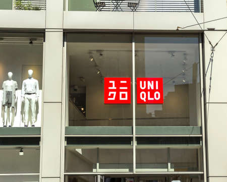 Strasbourg, France, July 3, 2019: Uniqlo store. Uniqlo Co., Ltd. is a Japanese casual wear designer, manufacturer and retailer. Photo at Central Festival chiang mai.のeditorial素材