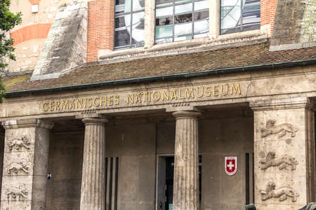 Nurnberg, Germany : The entrance of the German National Museum in Nuremberg (Germanisches Nationalmuseum).のeditorial素材