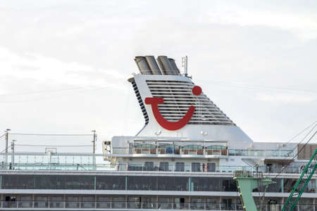 Le Havre France : Logo of TUI Cruises, Mein Schiff, is owned by TUI Cruises, based in Germany. It is a joint venture between the German tourism company TUI AG and Royal Caribbean Cruisesのeditorial素材