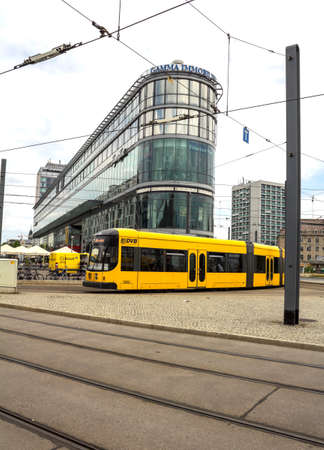 Dresden, Saxony / Germany : street view of downtown Dresden, Germanyのeditorial素材