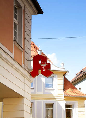 Apotheke, pharmacy store sign in German languageのeditorial素材