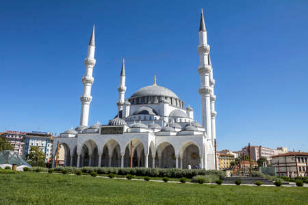 Ankara, Turkey : view of Ulus Melike Hatun Mosque, newly constructed mosque opened to public in 2017.のeditorial素材