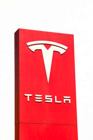 Nurnberg, Germany : Tesla Motors service center with multiple luxury Tesla cars inside. Tesla is an...