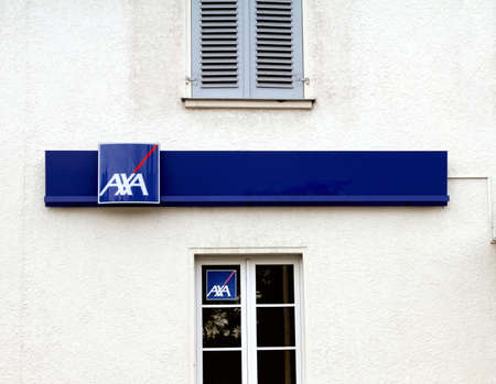 Nurnberg, Germany : AXA is a French multinational insurance firm headquartered in Paris that engages in global insurance, investment management and financial servicesのeditorial素材