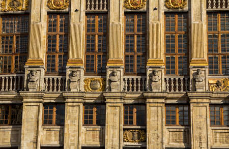 Brussels, BELGIUM : The World Heritage Grand Place, historic buildingsのeditorial素材