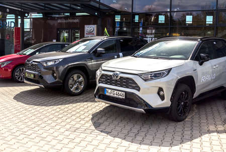 Nurnberg, Germany : Toyota cars are in row. Official Dealer, Toyota Motor Corporation is a Japanese...
