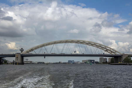 ROTTERDAM, NETHERLANDS - May 9, 19: Van Brienenoordbrug bridge in Rotterdam, Netherlands