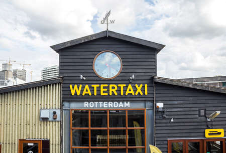 ROTTERDAM, NETHERLANDS : Watertaxi Rotterdam. Eight and twelve-person water taxis ship on request to 50 different docks in Rotterdam and Schiedam.のeditorial素材