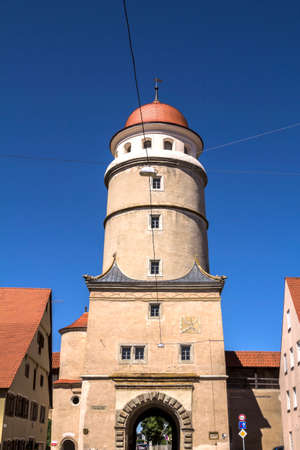 Nordlingen, Germany: Nordlingen, Famous Medieval Town in Franconia, Bavaria, Germanyのeditorial素材