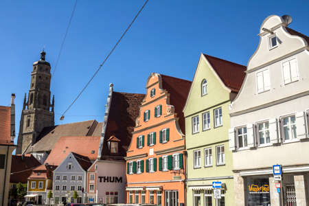 Nordlingen, Germany: Nordlingen, Famous Medieval Town in Franconia, Bavaria, Germanyのeditorial素材