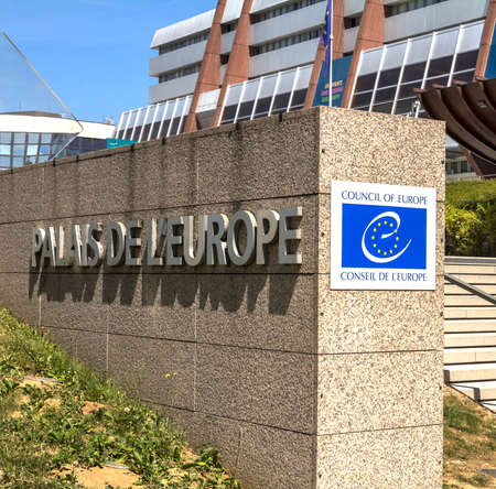 Strasbourg, France : Building of Palace of Europe in Strasbourg city, France. The building hosts Parliamentary Assembly of the Council of Europe since 1977のeditorial素材