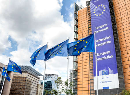 Brussels, BELGIUM : European Commission Headquarters building in Brussels, Belgium, Europeのeditorial素材