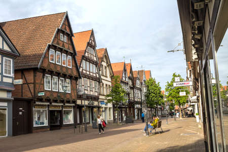 Celle, Germany: Historic half timbered houses in Celle, Germanyのeditorial素材
