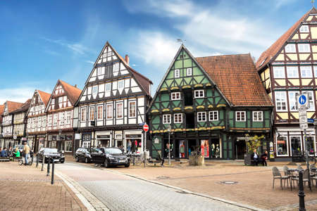 Celle, Germany: Historic half timbered houses in Celle, Germanyのeditorial素材