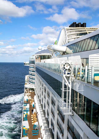 Hamburg, Germany: on the cruise ship AIDAperla, AIDAperla is the newest and most modern cruise ship of AIDA Cruises, one of ten brands owned by Carnival Corpのeditorial素材